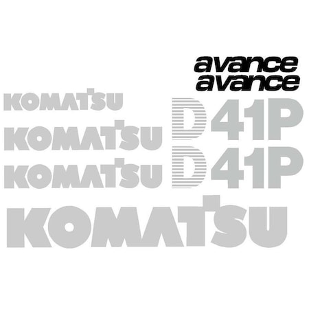 Aftermarket Dozer D41P Komatsu Decal Set with Avance Decals KOMD41PDECALSET